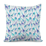 Turquoise Giraffe Pattern Print Pillow Cover