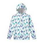Turquoise Giraffe Pattern Print Pullover Hoodie