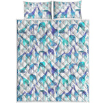 Turquoise Giraffe Pattern Print Quilt Bed Set