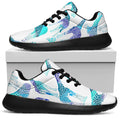 Turquoise Giraffe Pattern Print Walking Shoes