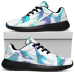 Turquoise Giraffe Pattern Print Sport Shoes GearFrost