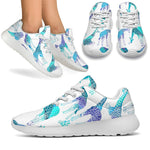 Turquoise Giraffe Pattern Print Sport Shoes GearFrost