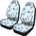 Turquoise Giraffe Pattern Print Universal Fit Car Seat Covers