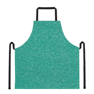 Turquoise Glitter Artwork Print (NOT Real Glitter) Apron