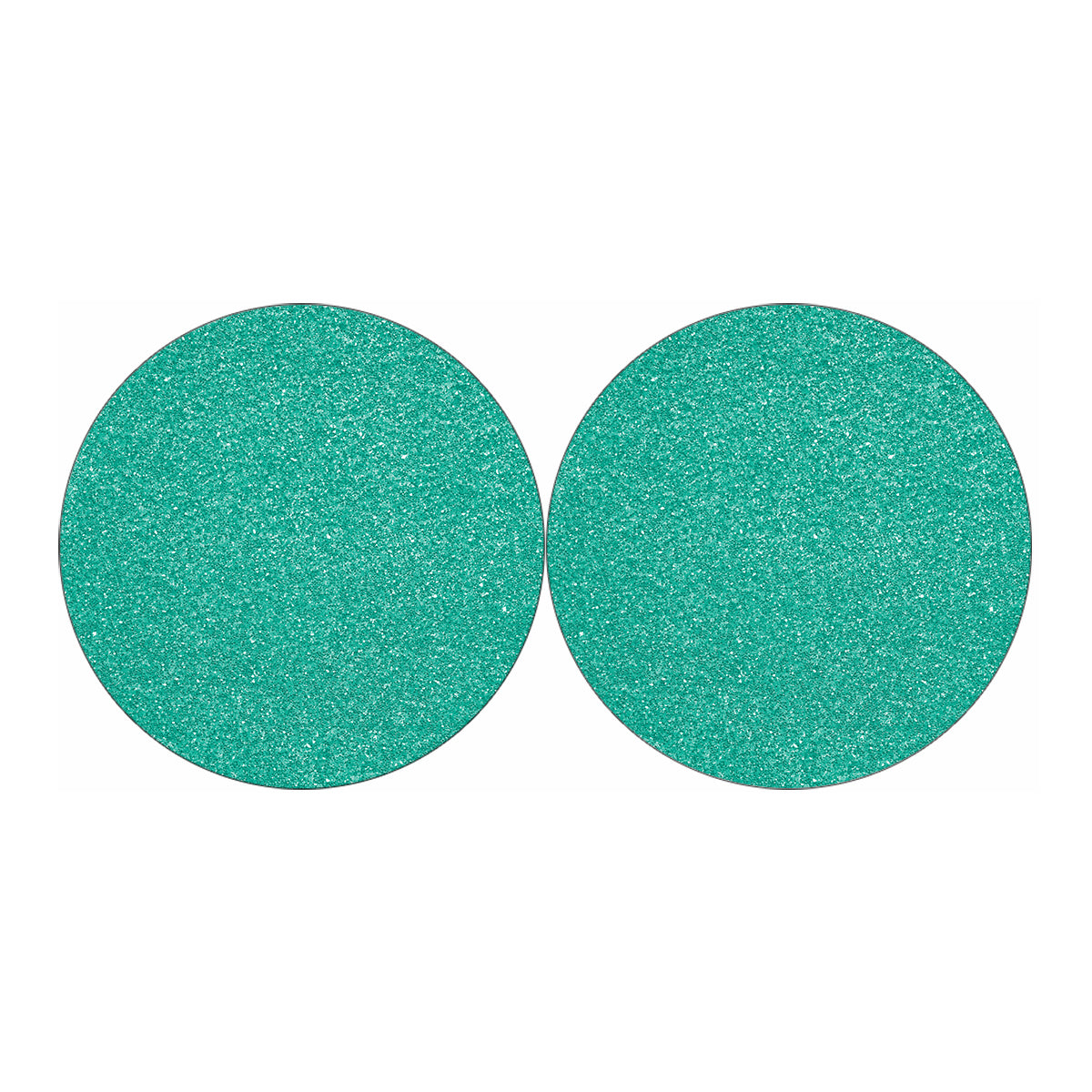 Turquoise Glitter Artwork Print (NOT Real Glitter) Car Coasters