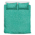 Turquoise (NOT Real) Glitter Print Duvet Cover Bedding Set