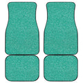 Turquoise (NOT Real) Glitter Print Front and Back Car Floor Mats