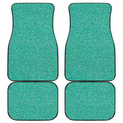 Turquoise Glitter Artwork Print (NOT Real Glitter) Front and Back Car Floor Mats