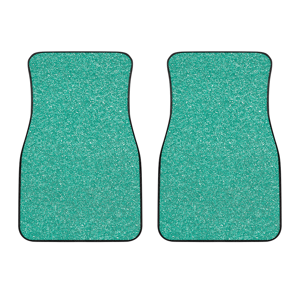 Turquoise Glitter Artwork Print (NOT Real Glitter) Front Car Floor Mats