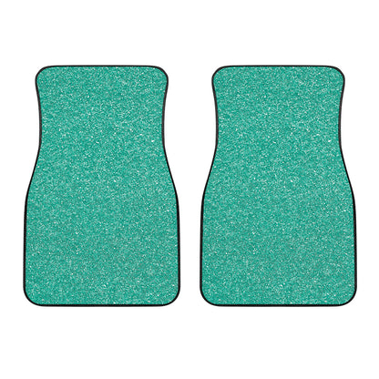 Turquoise Glitter Artwork Print (NOT Real Glitter) Front Car Floor Mats