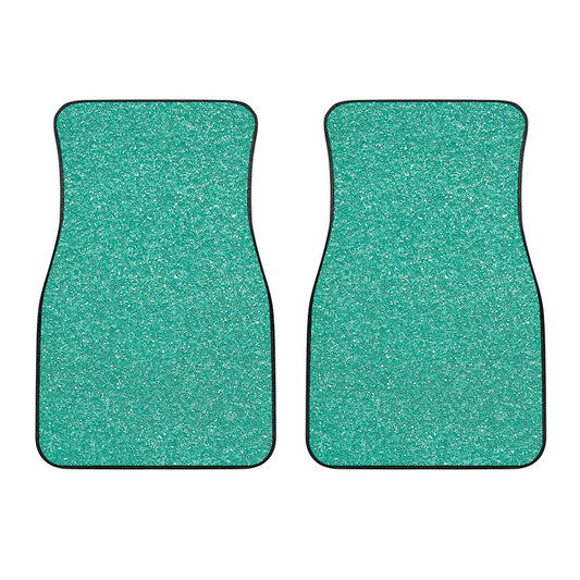 Turquoise Glitter Artwork Print (NOT Real Glitter) Front Car Floor Mats