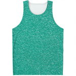 Turquoise Glitter Artwork Print (NOT Real Glitter) Men's Tank Top