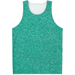 Turquoise Glitter Artwork Print (NOT Real Glitter) Men's Tank Top