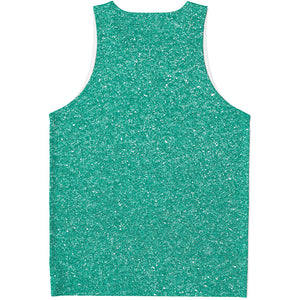 Turquoise Glitter Artwork Print (NOT Real Glitter) Men's Tank Top