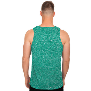 Turquoise Glitter Artwork Print (NOT Real Glitter) Men's Tank Top