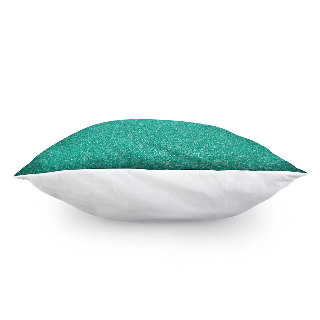 Turquoise Glitter Artwork Print (NOT Real Glitter) Pillow Cover