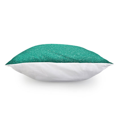 Turquoise Glitter Artwork Print (NOT Real Glitter) Pillow Cover