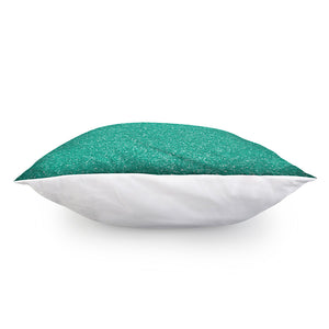 Turquoise Glitter Artwork Print (NOT Real Glitter) Pillow Cover