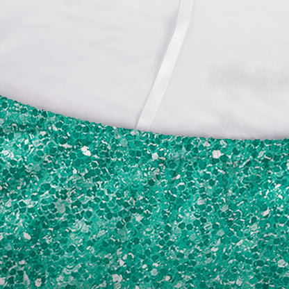 Turquoise Glitter Artwork Print (NOT Real Glitter) Sofa Cover