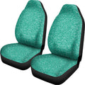 Turquoise (NOT Real) Glitter Print Universal Fit Car Seat Covers
