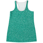 Turquoise Glitter Artwork Print (NOT Real Glitter) Women's Racerback Tank Top