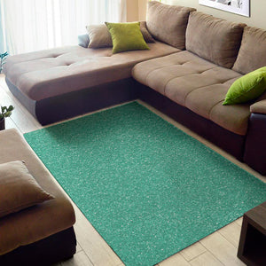 Turquoise Glitter Texture Print Area Rug