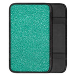 Turquoise Glitter Texture Print Car Center Console Cover