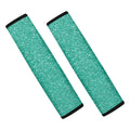 Turquoise (NOT Real) Glitter Print Car Seat Belt Covers