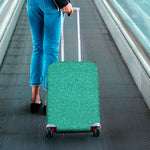 Turquoise Glitter Texture Print Luggage Cover