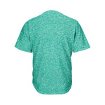 Turquoise Glitter Texture Print Men's Baseball Jersey