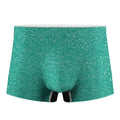 Turquoise (NOT Real) Glitter Print Men's Boxer Briefs