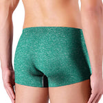 Turquoise Glitter Texture Print Men's Boxer Briefs