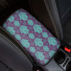 Turquoise Hamsa Pattern Print Car Center Console Cover