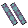 Turquoise Hamsa Pattern Print Car Seat Belt Covers