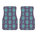 Turquoise Hamsa Pattern Print Front Car Floor Mats