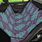 Turquoise Hamsa Pattern Print Pet Car Back Seat Cover