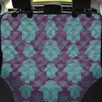 Turquoise Hamsa Pattern Print Pet Car Back Seat Cover