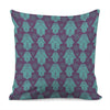 Turquoise Hamsa Pattern Print Pillow Cover