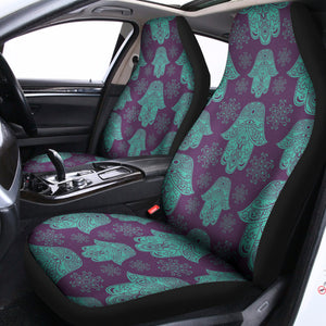 Turquoise Hamsa Pattern Print Universal Fit Car Seat Covers