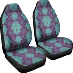 Turquoise Hamsa Pattern Print Universal Fit Car Seat Covers