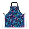 Turquoise Hawaii Tropical Pattern Print Apron
