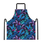 Turquoise Hawaii Tropical Pattern Print Apron
