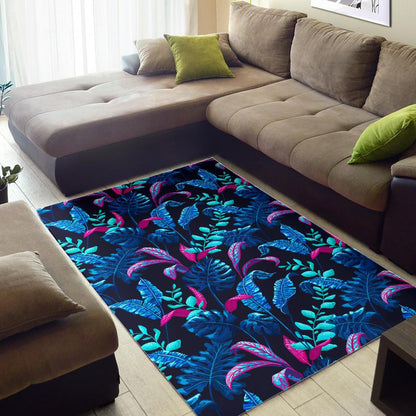 Turquoise Hawaii Tropical Pattern Print Area Rug GearFrost