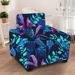 Turquoise Hawaii Tropical Pattern Print Armchair Slipcover