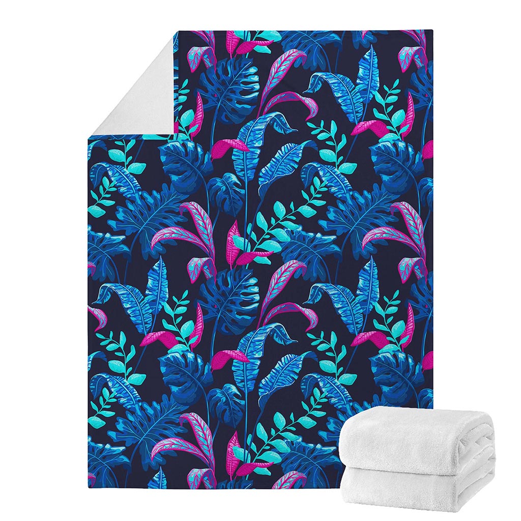 Turquoise Hawaii Tropical Pattern Print Blanket