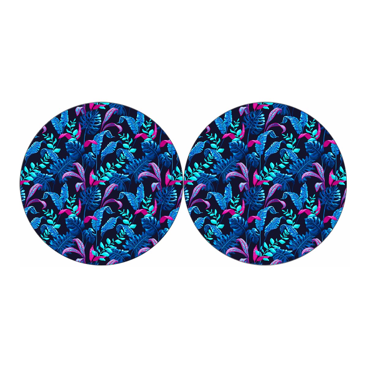 Turquoise Hawaii Tropical Pattern Print Car Coasters