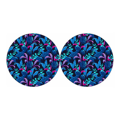 Turquoise Hawaii Tropical Pattern Print Car Coasters
