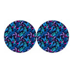 Turquoise Hawaii Tropical Pattern Print Car Coasters