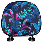 Turquoise Hawaii Tropical Pattern Print Car Headrest Covers