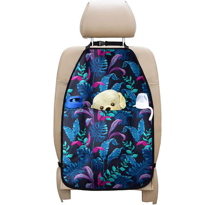 Turquoise Hawaii Tropical Pattern Print Car Seat Organizers
